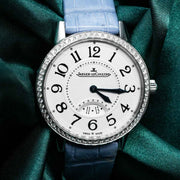 Jaeger Rendez Vous Date Quartz Diamond Watch Steel 34mm